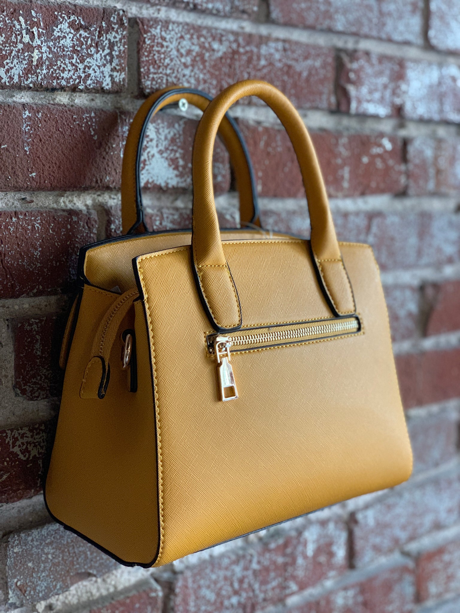 Isabelle Mustard Mini Crossbody Handbag