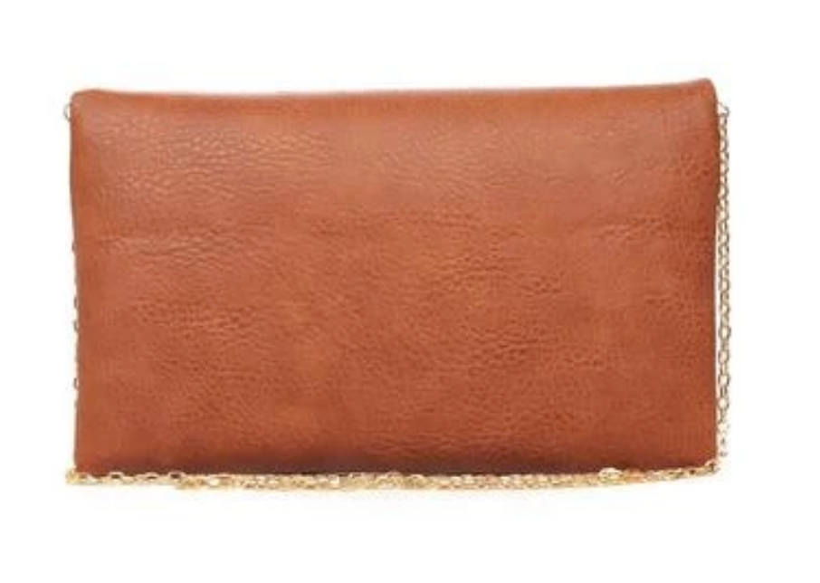 Stella Crossbody Envelope Clutch Bag Tan